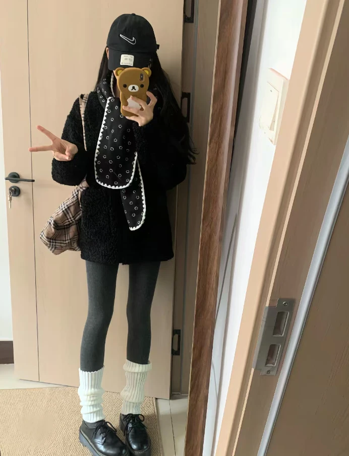 九佳  冬季主推棉竖条打底百搭休闲针织显瘦芭比裤