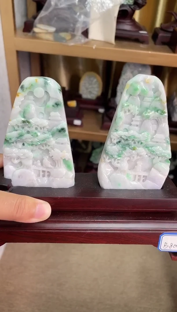 颈饰未镶嵌翡翠2个山水