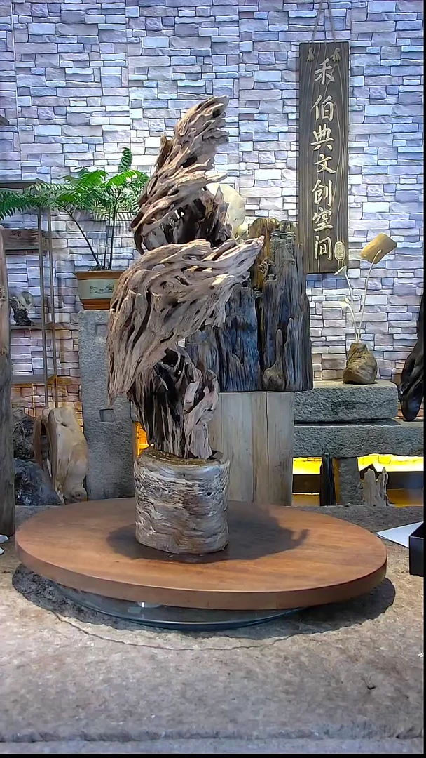 【闪购商品】木木雕红柯风化木随形摆件