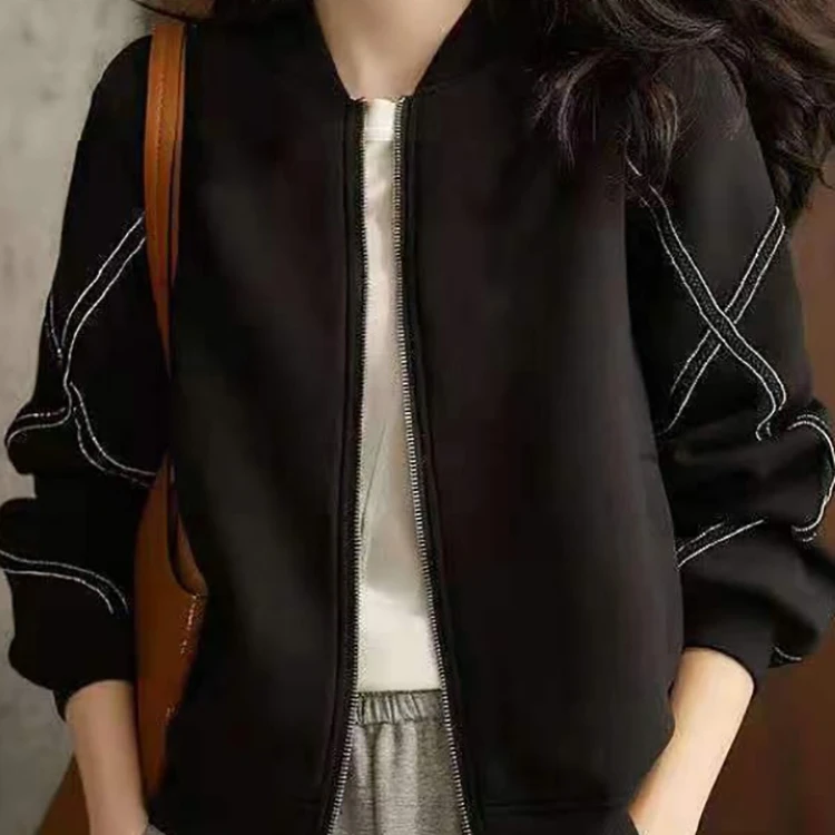 Mandsibil曼德西比利休闲百搭棒球服短外套女装春秋季2025年新款