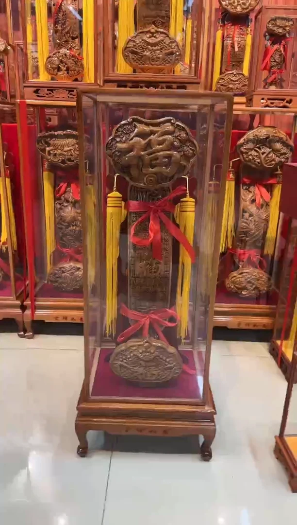 【闪购商品】桃木木雕总高80百福如意