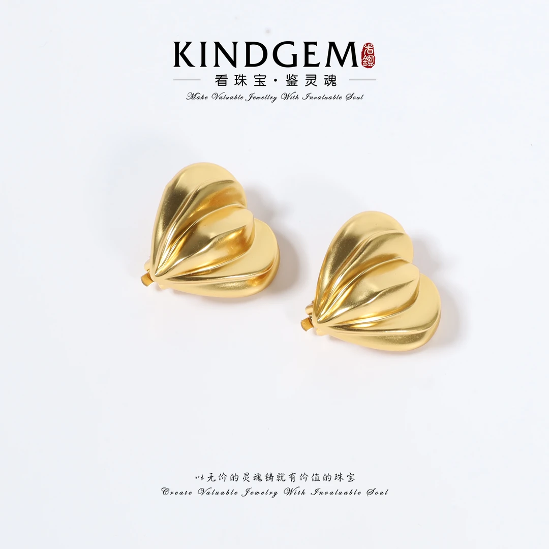 铜合金耳饰 KindGem 轻奢时尚百搭高级感耳环 C-45487