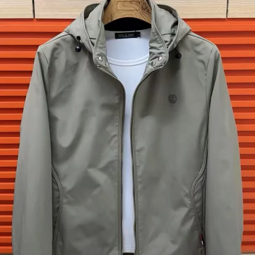 春季新款高品质男士活帽款休闲夹克外套