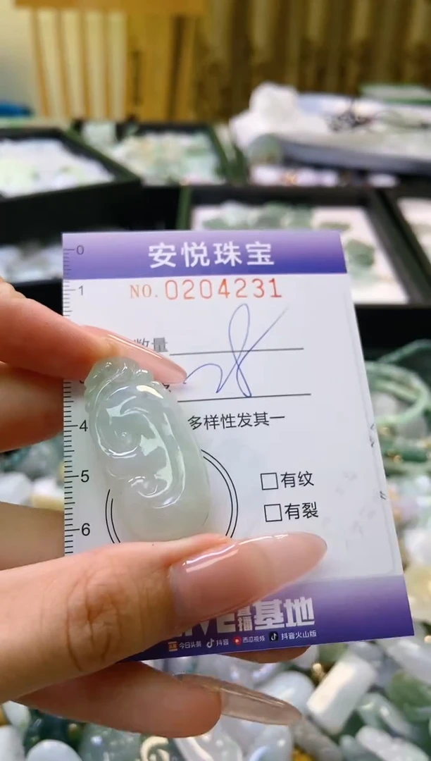 翡翠未镶嵌颈饰闪购0204231