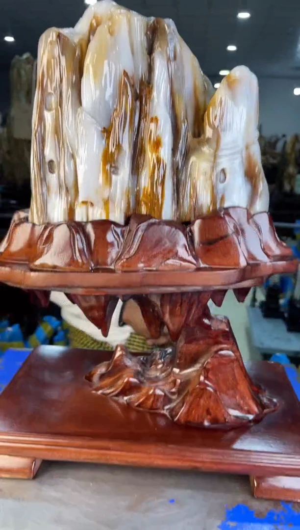 未镶嵌摆件硅化玉38