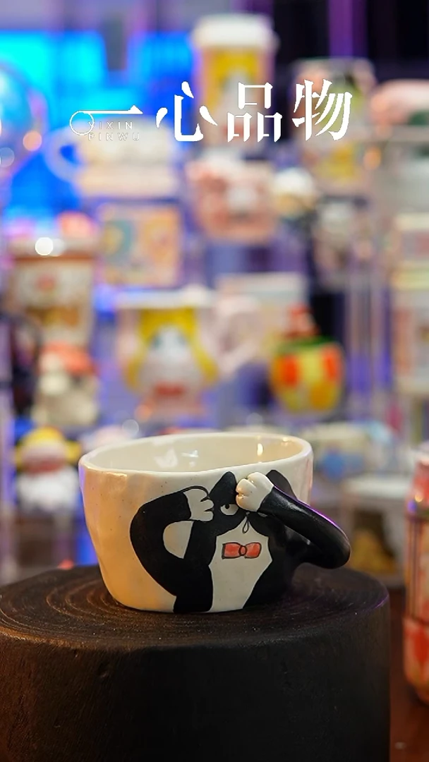 杯子瓷A221景德镇手工手绘杯子摆件