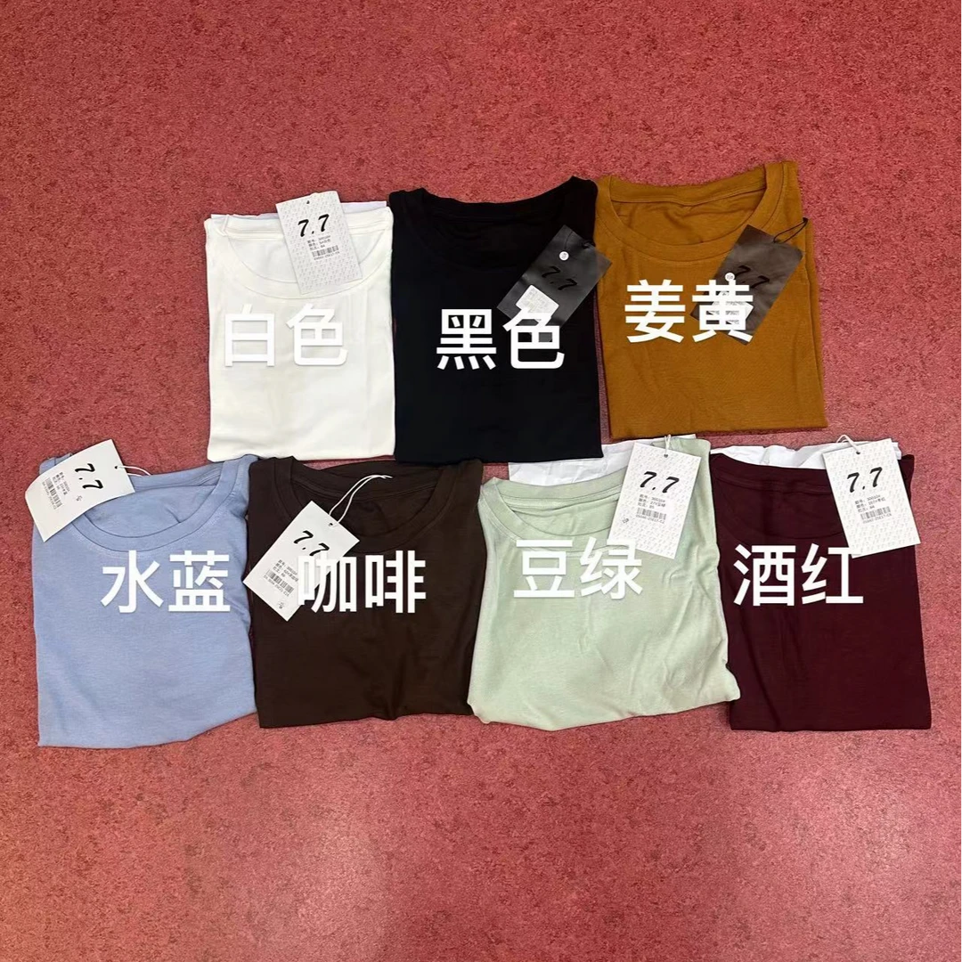 77家-30010圆领夏季韩版百搭辣妹短袖