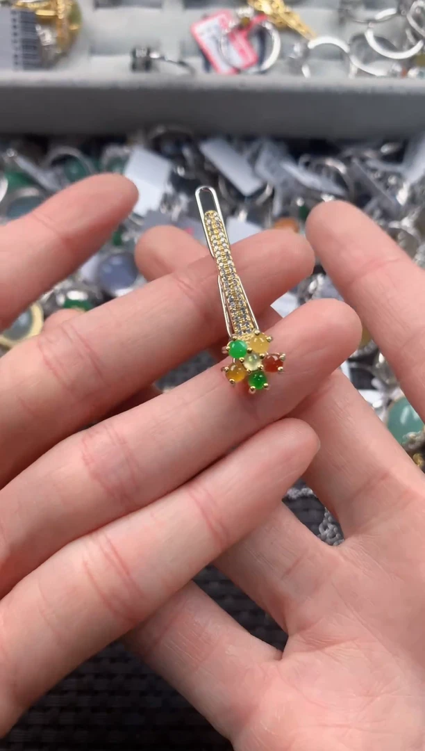 银S925镶嵌戒指翡翠111   10