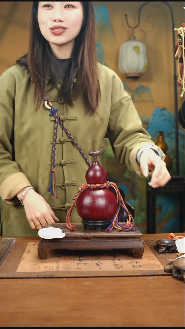 YX078简约大漆款天然酒葫芦（一物一拍）