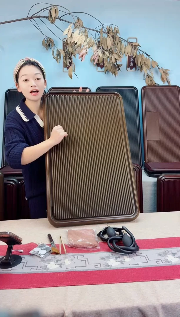 千川黄色茶盘80*50*5