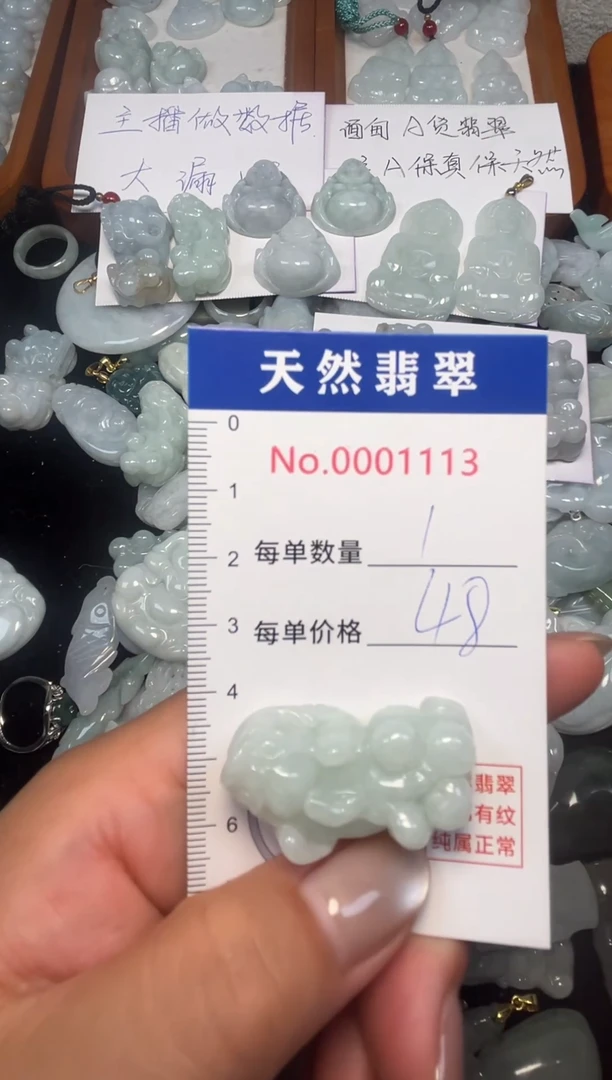 翡翠未镶嵌吊坠(不含链)1113