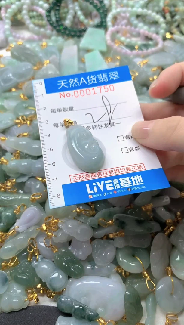 颈饰未镶嵌翡翠净货挂件-1750
