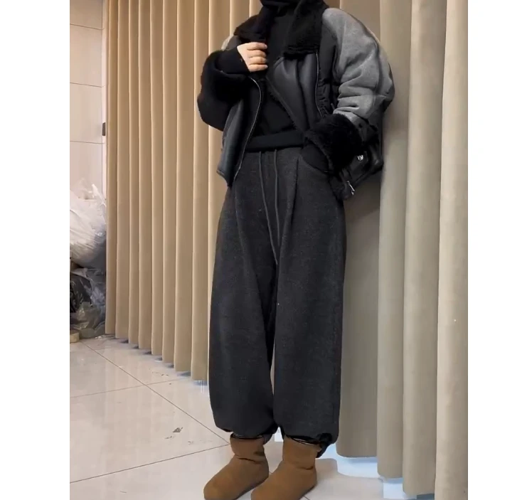 2024冬季新款时尚女装网红高级感休闲爆款外套裤子女炸街ZX