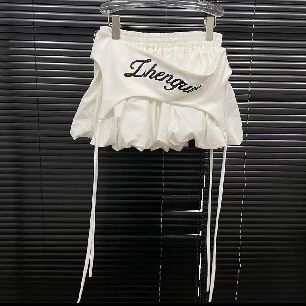 2025新款百搭花苞裙短裙女小众设计甜辣蓬蓬裙半身裙