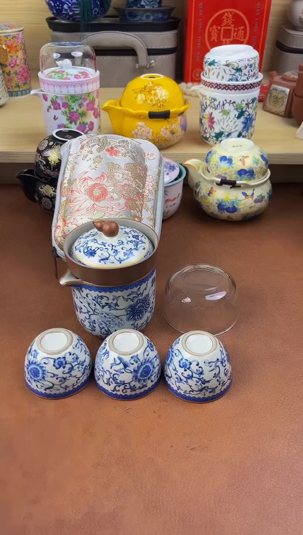陶陶瓷茶具摆件旅行套组