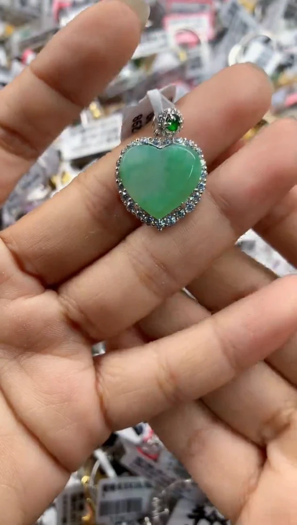 银S925镶嵌戒指翡翠5555----2