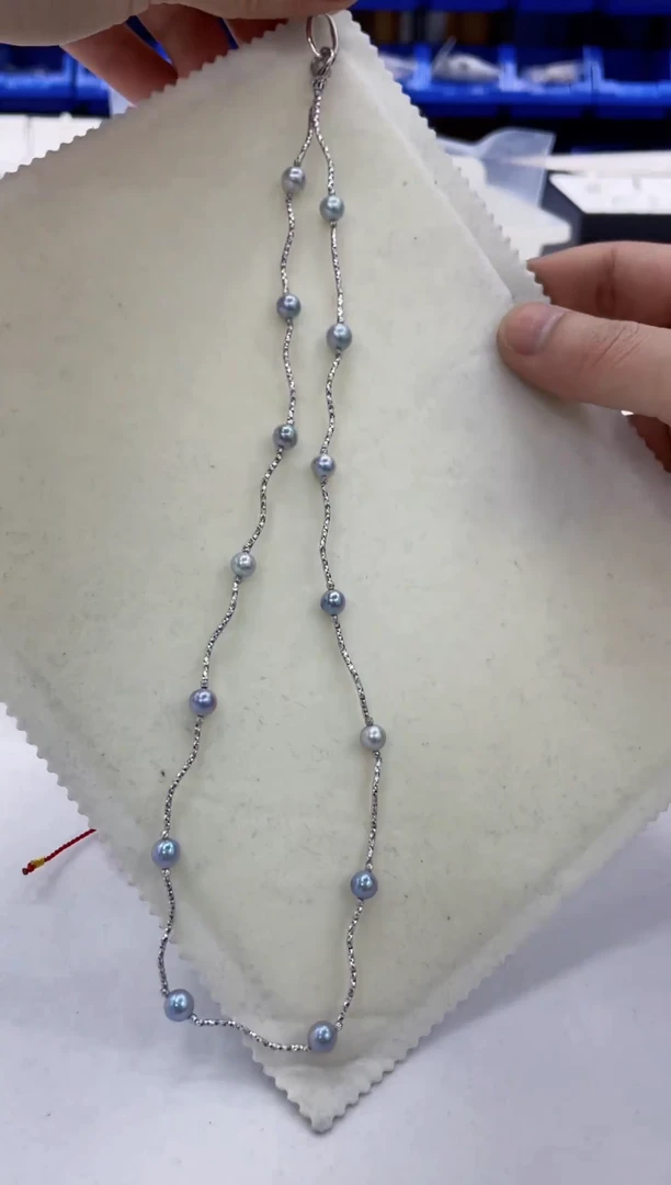 颈饰银S925镶嵌海水珍珠