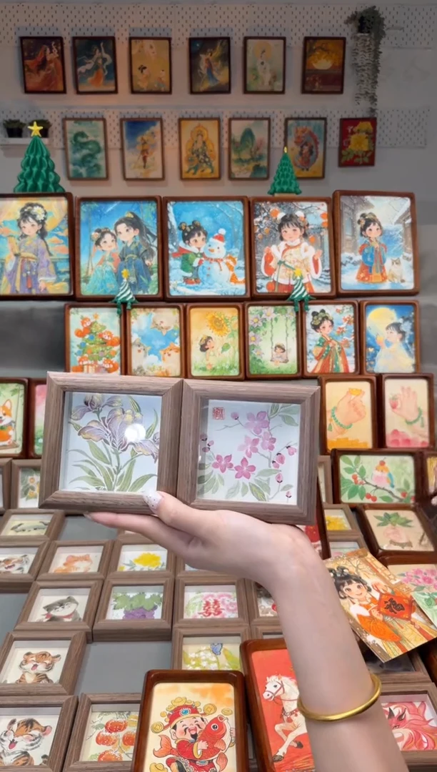 国画紫鸢尾 桃花 一组11