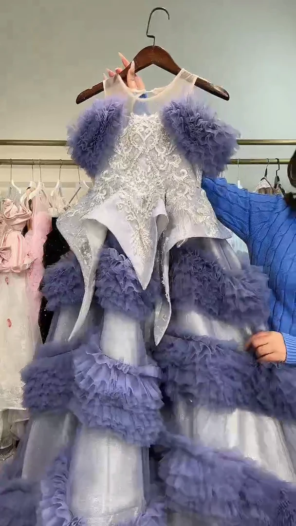 45059紫色长裙重工130码