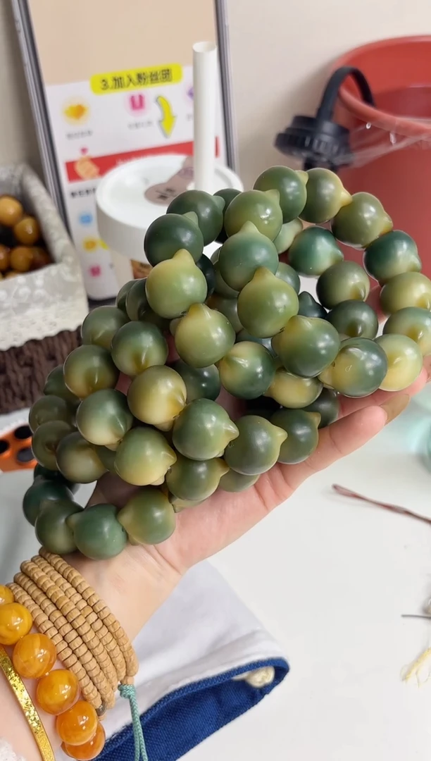 手串菩提根/象牙果沐f02干磨猫猫头24mm手串