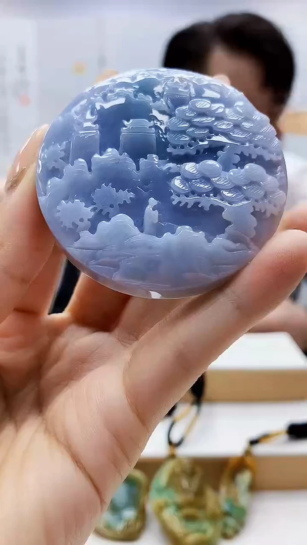 未镶嵌定制翡翠5060ty-毛货挂件162