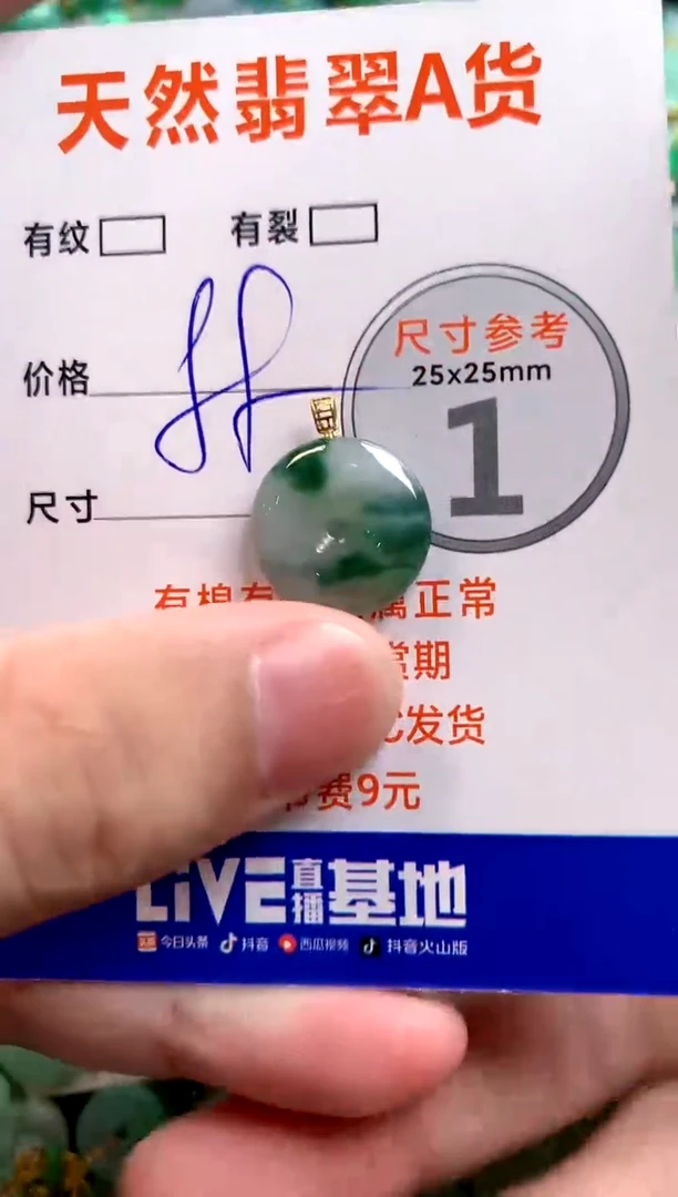 颈饰18K金镶嵌翡翠14004237