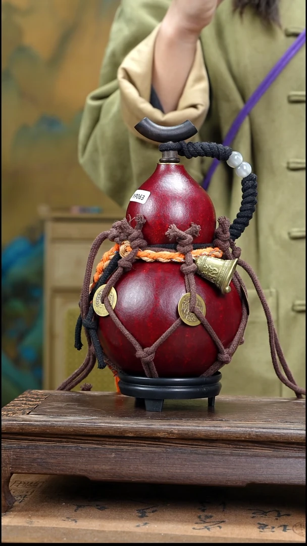 YP063复古网兜款天然酒葫芦（一物一拍）