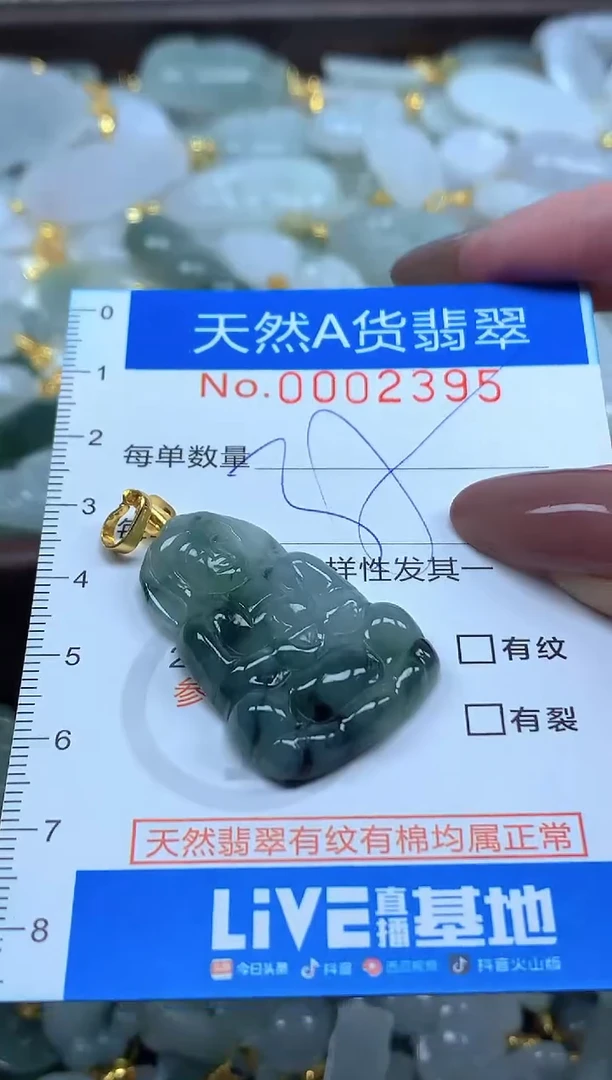 颈饰未镶嵌翡翠净货挂件-2395