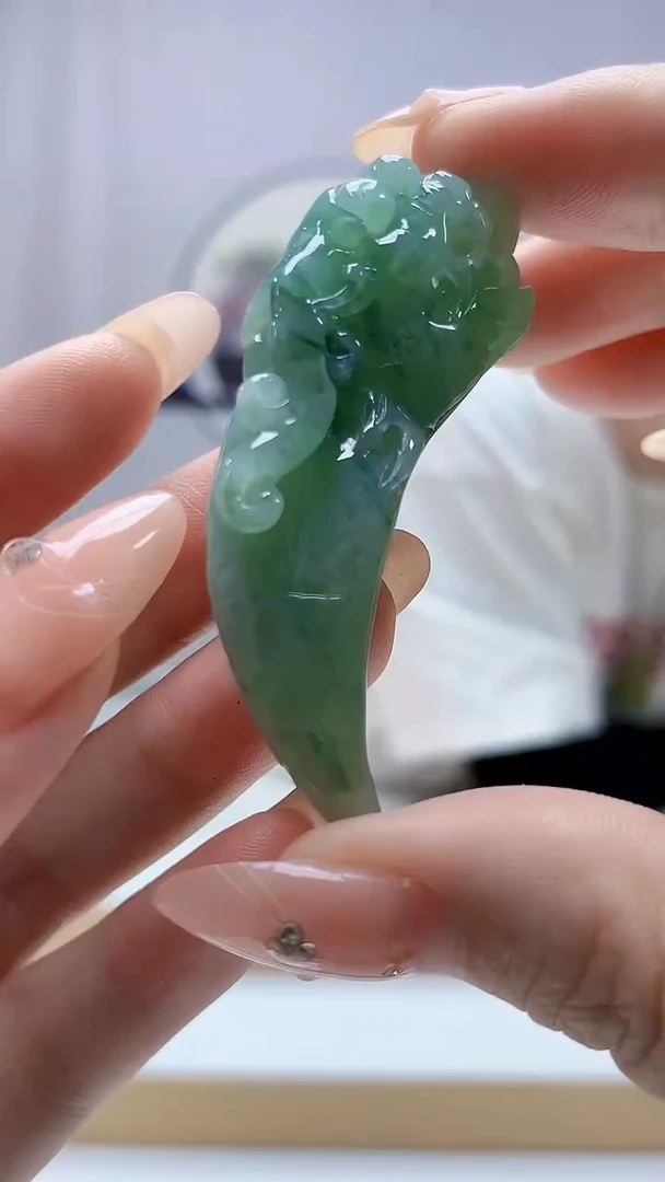 未镶嵌定制翡翠4898DD-毛货挂件45