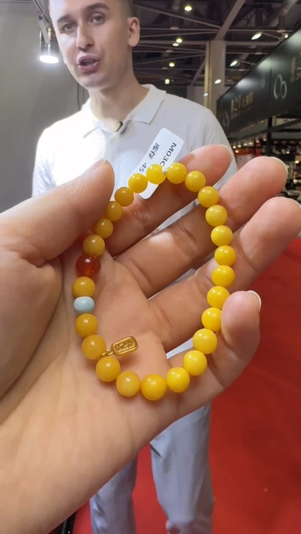 未镶嵌琥珀手链杭州珠宝展假一罚十