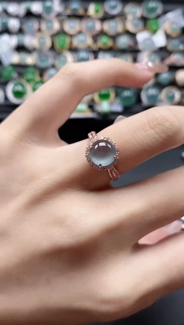 【闪购商品】翡翠戒指银S925镶嵌51151