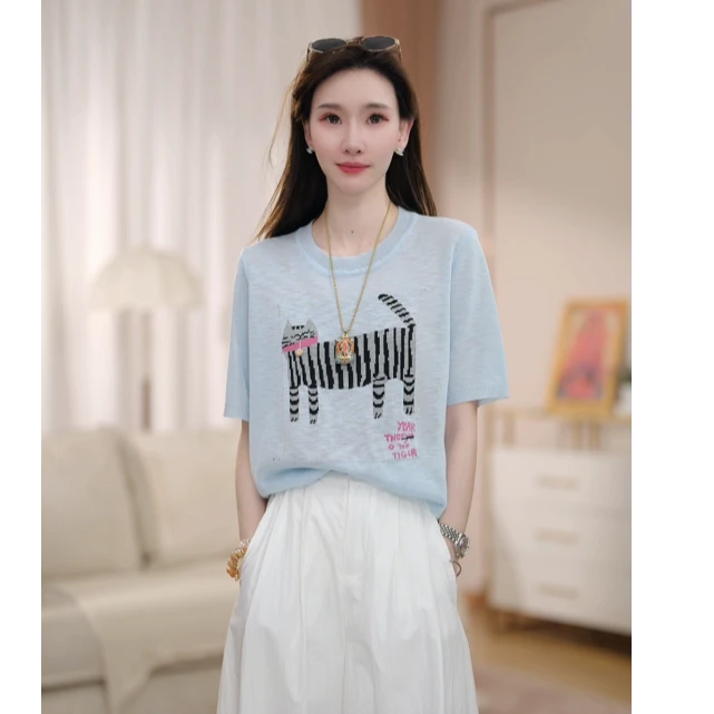 【新款上新】马克华菲女装夏季欧若风气质上衣