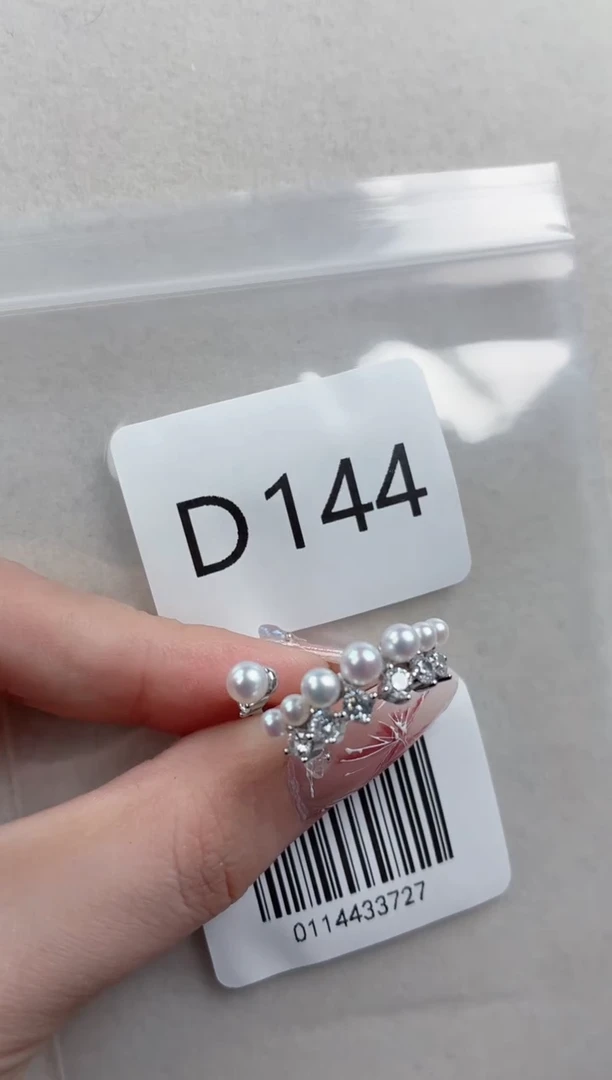 银S925镶嵌戒指淡水珍珠D144