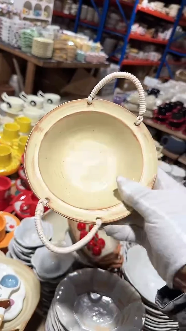 陶瓷粗陶小号草帽碗微瑕 凑满20元包邮