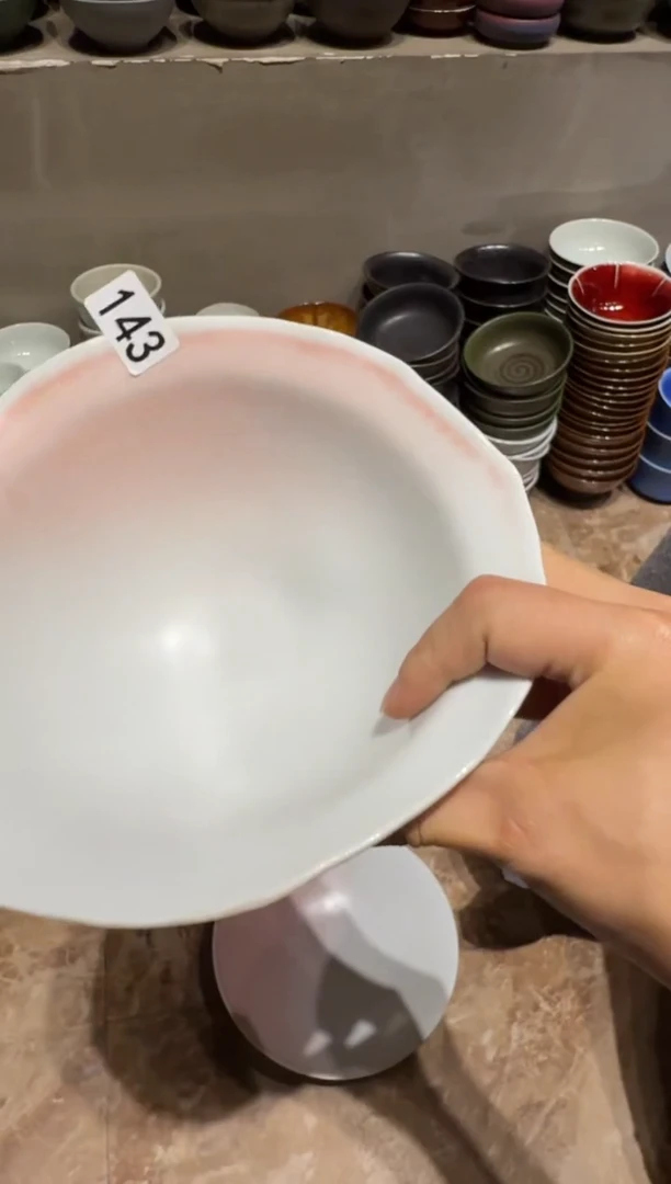 瓷片143     桃夭贝壳碗1个