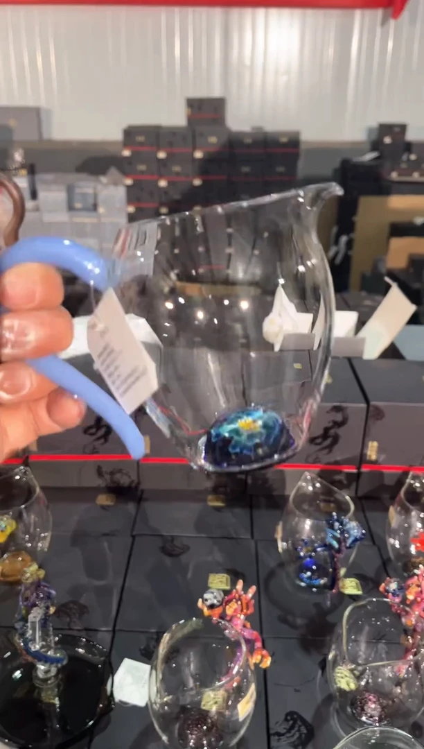 【闪购商品】海棠花底珠蓝玉把晶焱金标