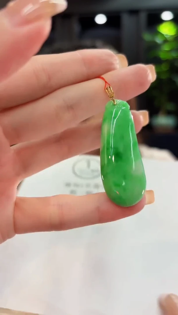 吊坠(不含链)18K金镶嵌翡翠 缅料A货/支持复检/一件