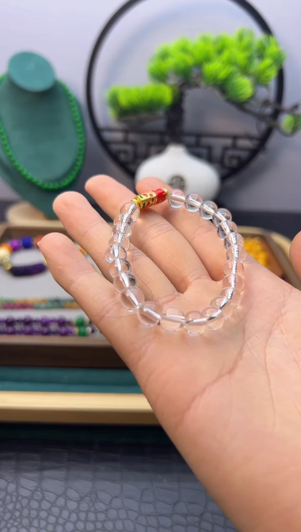 【闪购商品】水晶手链14K金镶嵌S458