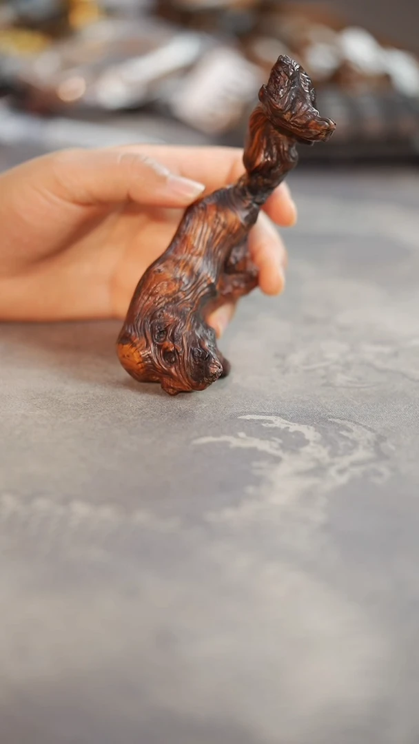 柏木（崖柏）淳化黑油骨料把玩171