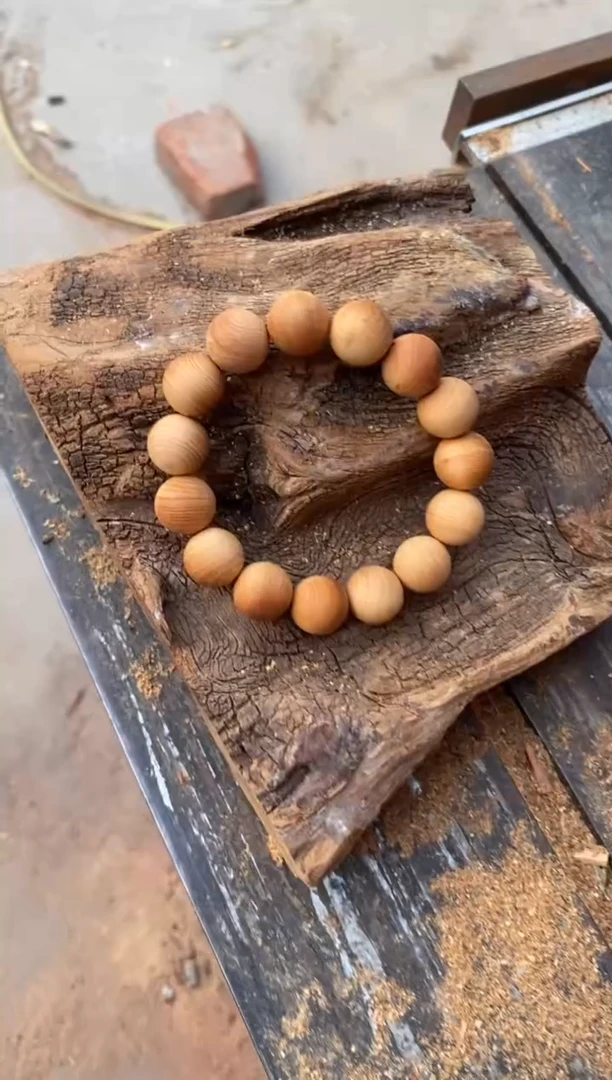 柏木（崖柏）1.5毛坯手串太行山陈化崖柏（津诚林）