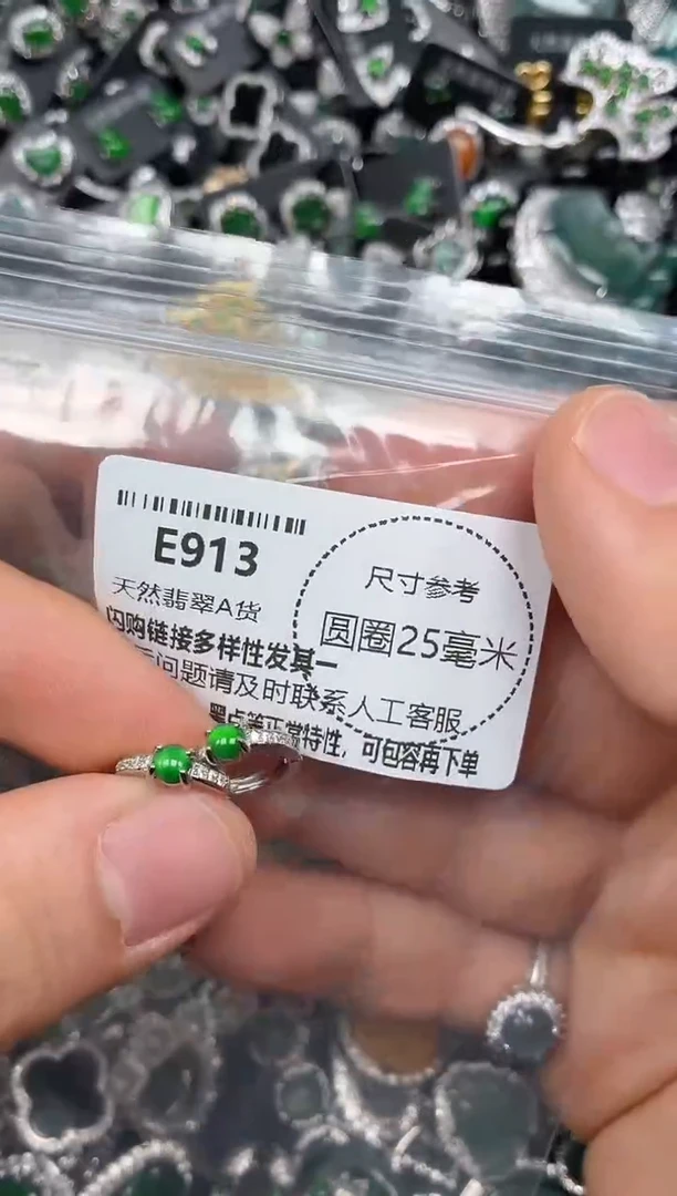 颈饰未镶嵌翡翠E913耳扣