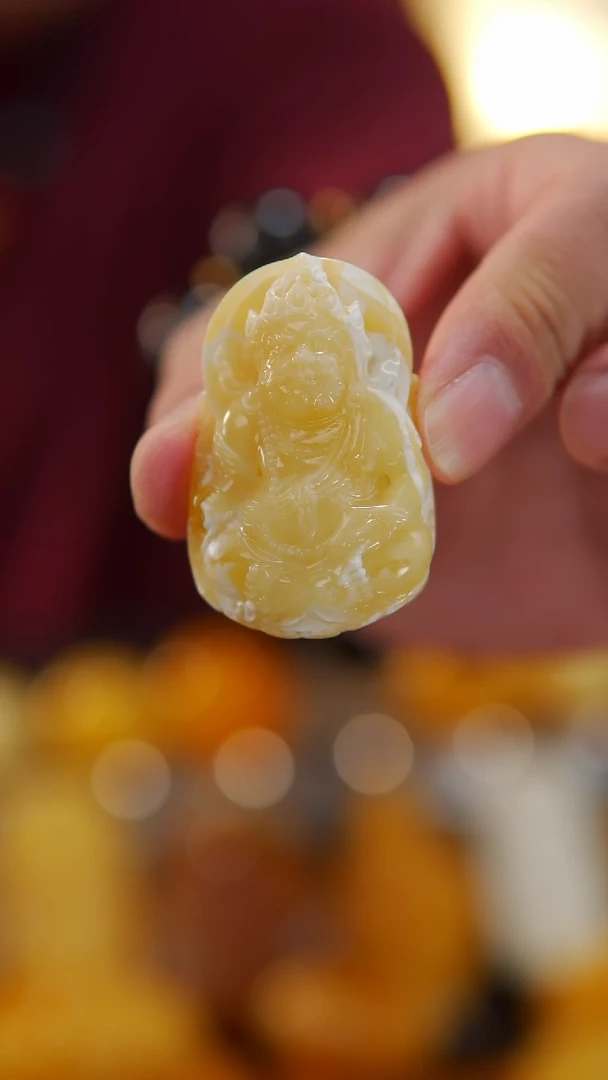 【闪购商品】蜜蜡颈饰未镶嵌14.6黄财神吊坠