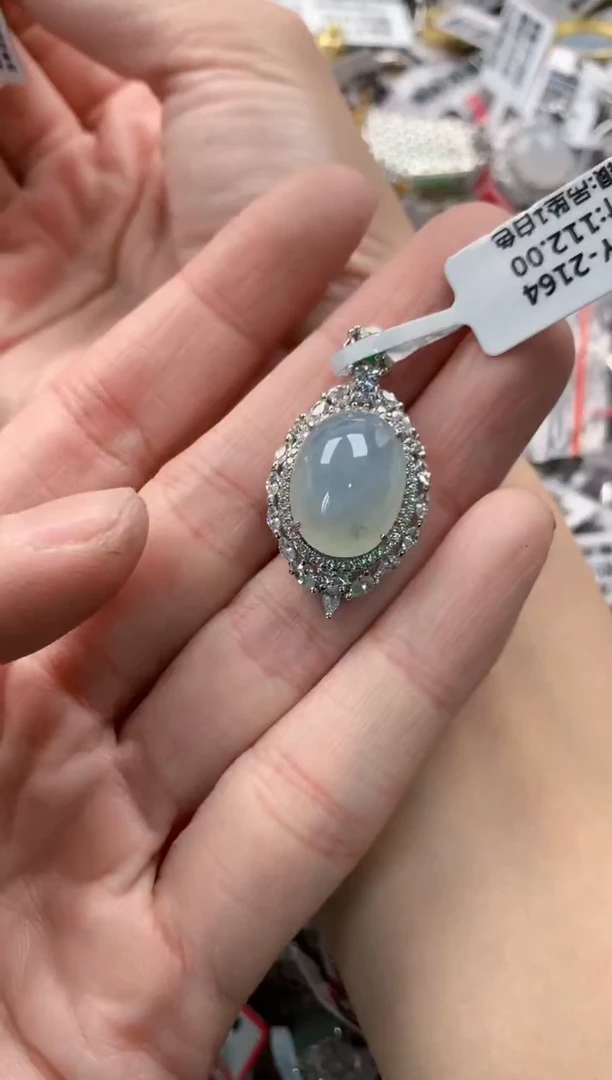 银S925镶嵌戒指翡翠999   7