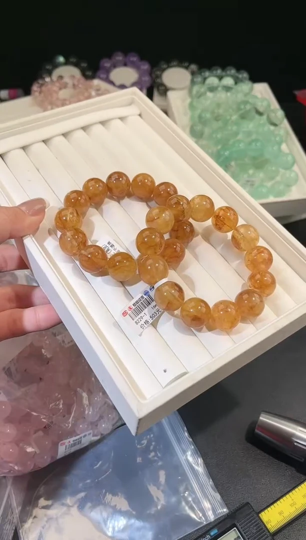 水晶手链未镶嵌多样性发一Q98胶花16mm