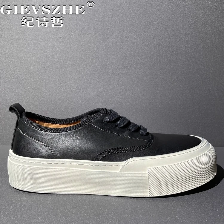 纪诗哲男鞋透气百搭时尚运动鞋子男款潮流轻奢休闲鞋厚底舒适板鞋