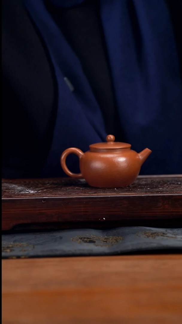 【闪购商品】紫砂茶壶150cc黄龙山原矿朱泥平盖莲子13