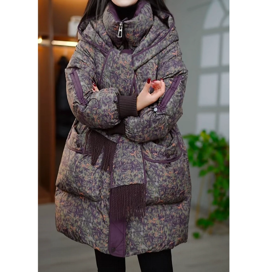 冬季新款气质宽松加厚保暖高端轻奢洋气白鸭绒羽绒服女