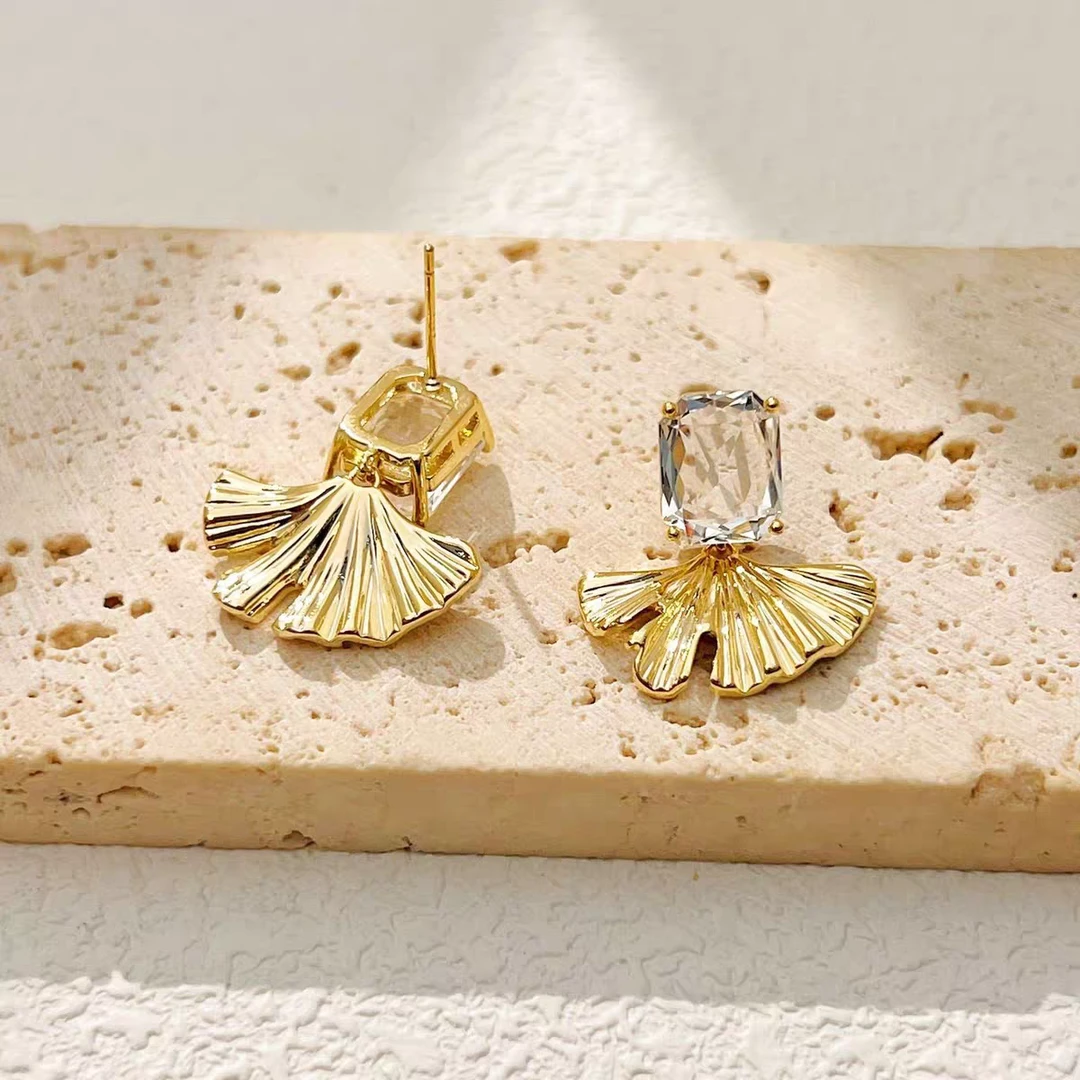 铜合金耳饰 【D63】新款时尚精致甜美百搭简约耳环