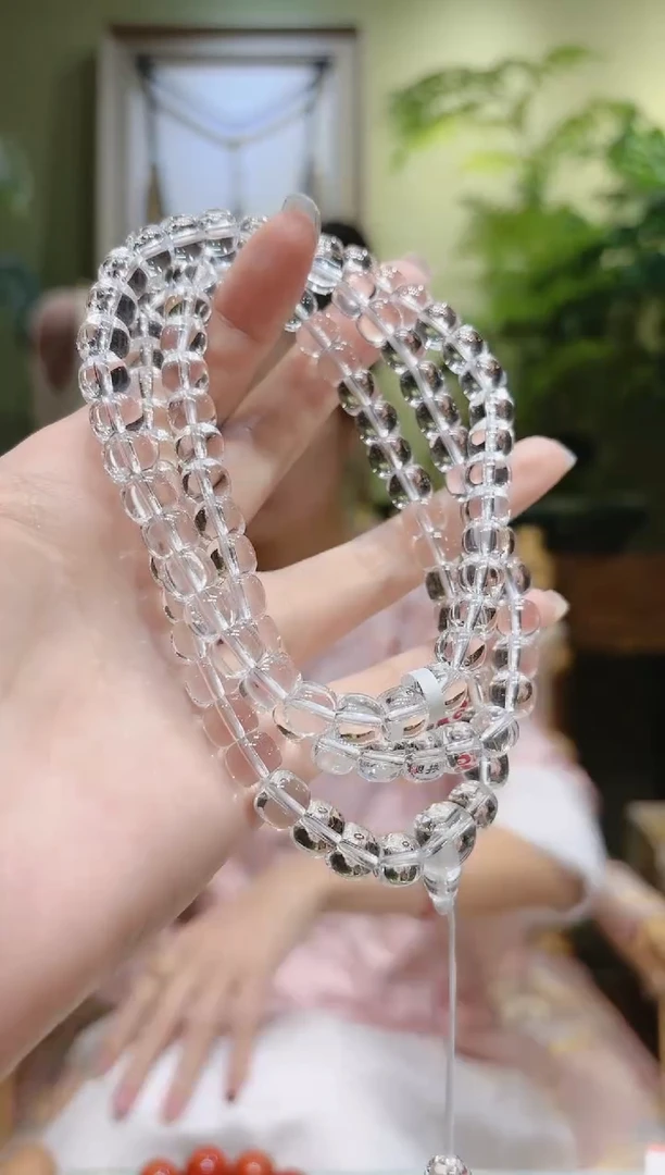 【闪购商品】水晶项链未镶嵌白三通老型白水晶项链8.1