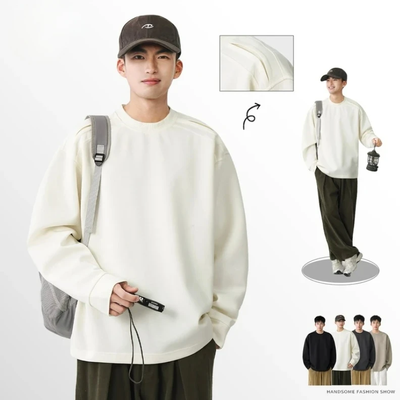 卫衣ins情侣纯色秋冬套头内搭加厚保暖长袖加绒常规免烫百搭2810